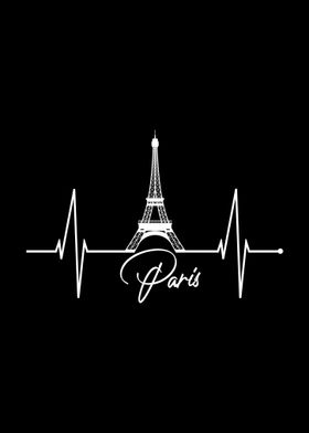 Paris Skyline Heartbeat