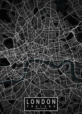 London City Map Dark