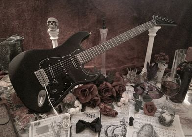 Skull and Bones Guitar