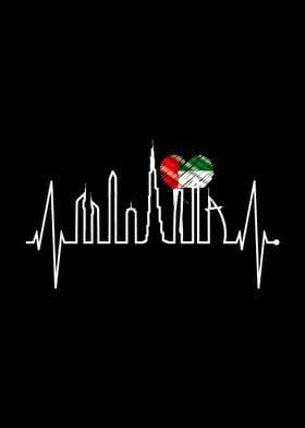 Dubai Skyline Heartbeat