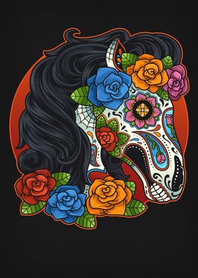 Horse Head Sugar Skull