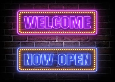 Welcome Open Neon