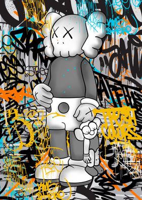 Kaws abstract backgroub