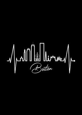 Boston Skyline Heartbeat