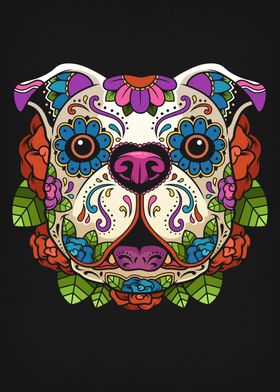 Bulldog Sugar Skull