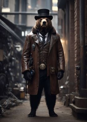 Steampunk Brown Bear