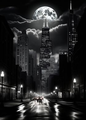Chicago Street Cityscape