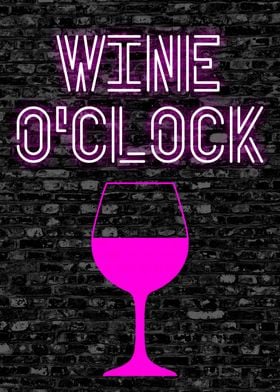 WINE O CLOCK NEON