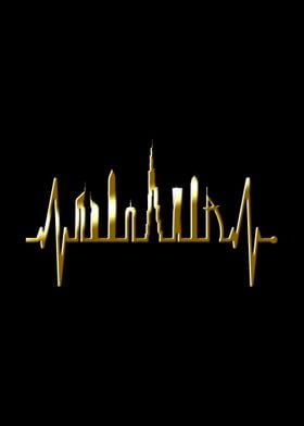 Dubai Skyline Heartbeat