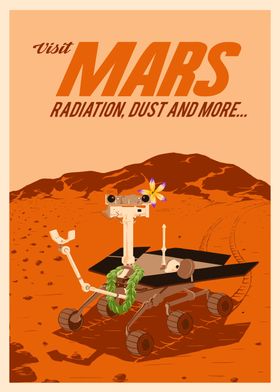 Vintage Poster Visit Mars