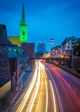 Nightfall in Bratislava