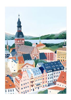 Riga Art Print Latvia 