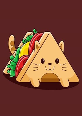 Sandwich Cat On The Floor