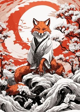 Fox Samurai Japanese 