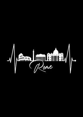 Rome Skyline Heartbeat