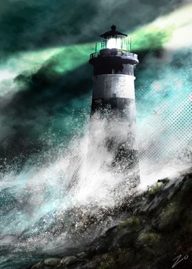 Lighthouse in the storm