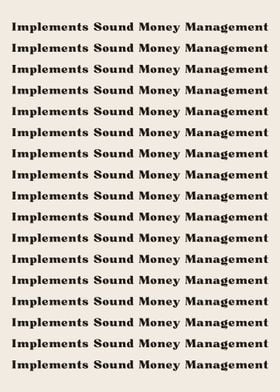 Implements Sound Money Man