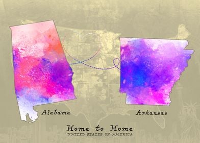Alabama to Arkansas