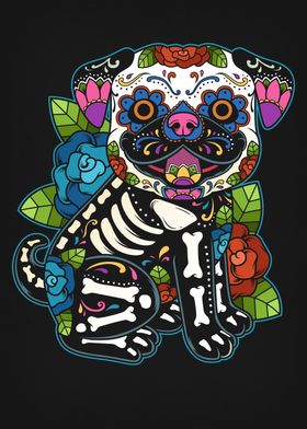 Pug Sugar Skull