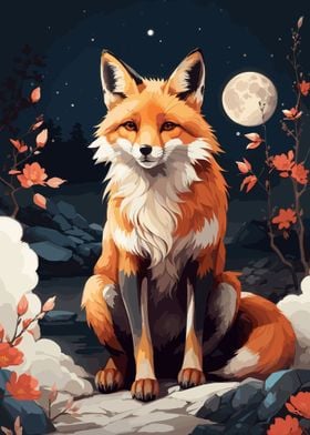 FOX AND FLOWER