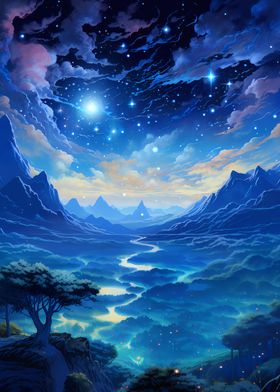 Fantasy Space Landscape 32