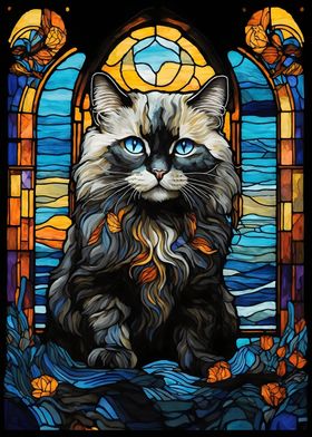 Exotic shorthair abstract