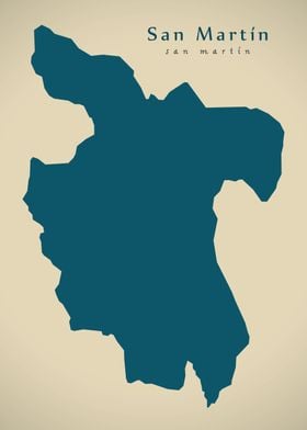 San Martin Peru region map