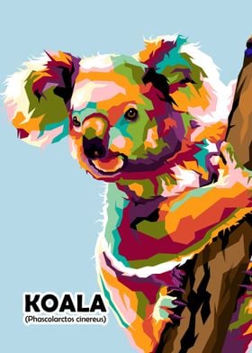 Animal Koala in pop art