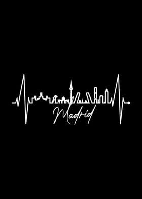 Madrid Skyline Heartbeat