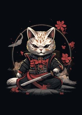 Cat Samurai Japanese