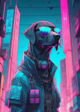 cyberpunk Labrador