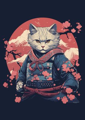 Cat Samurai Japanese