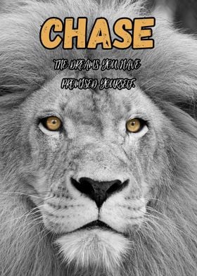 Chase your Dreams lion Art