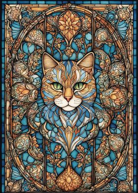 Stained Glass Cats