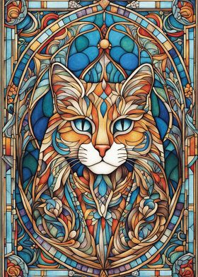 Stained Glass Cats