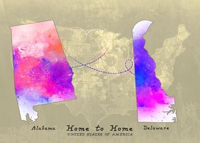 Alabama to Delaware