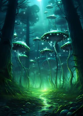 Gloomy Mushroom forest