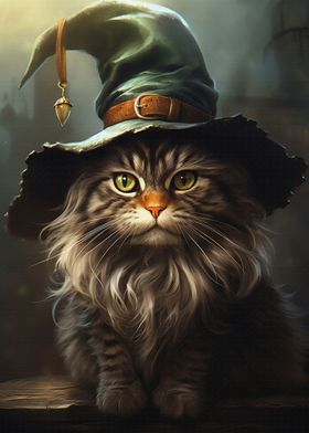 Funny Cat Witch