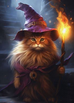 Funny Cat Witch