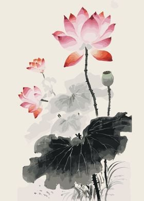 Lotus flowers Painting
