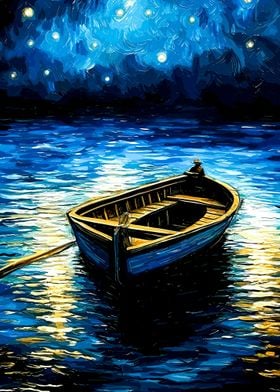 boat in the night 