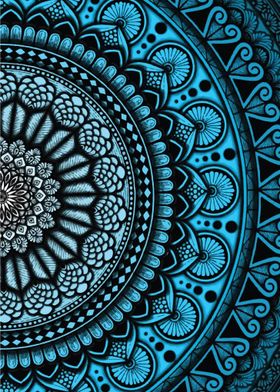 Blue Mandala art design