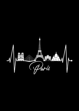 Paris Skyline Heartbeat