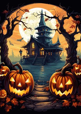 Halloween Pumpkin Castle