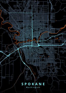 Spokane Washington Map