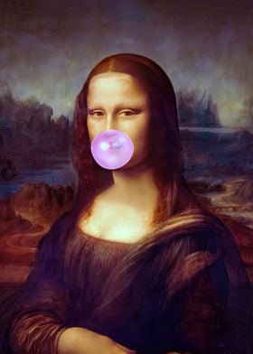 mona lisa bubble cute