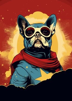 Superhero Dog With Glasses