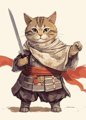 samurai cat japan