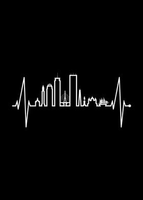 Boston Skyline Heartbeat