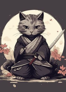 samurai cat japan 